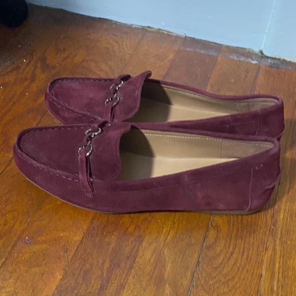 Kate Spade Deep Red Suede Loafers - Picture 3 of 9